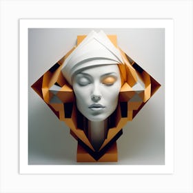 Futuristic Geometric Shape Art Print