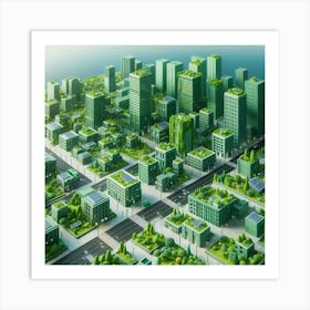 Green City Stock Art Print