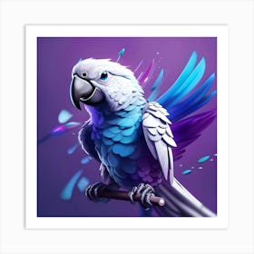 Parrot On A Branch Art Print