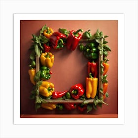 Frame Of Peppers 22 Art Print