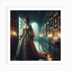 The Woman In The Hall 2 Art Print