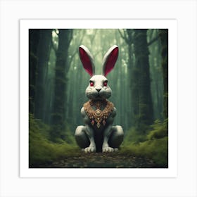 Rabbit In The Woods 40 Art Print