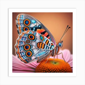 Footprint Butterfly Art 1 Art Print