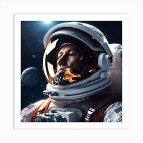 Astronaut In Space 5 Art Print