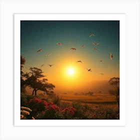 Sunrise magical Art Print