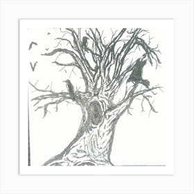 Spooky tree Art Print