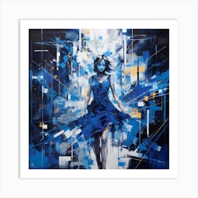 Blue Dress Art Print