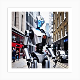 Robot In London 3 Art Print