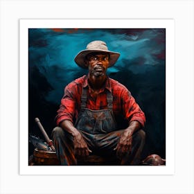 Man With A Shovel Art Print