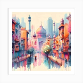 Taj Mahal Painting 2 Art Print