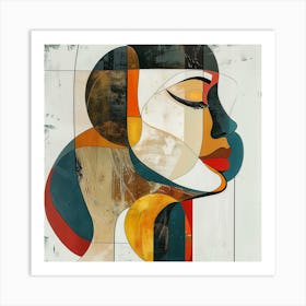 Abstract Woman'S Face 4 - colorful cubism, cubism, cubist art,    abstract art, abstract painting  city wall art, colorful wall art, home decor, minimal art, modern wall art, wall art, wall decoration, wall print colourful wall art, decor wall art, digital art, digital art download, interior wall art, downloadable art, eclectic wall, fantasy wall art, home decoration, home decor wall, printable art, printable wall art, wall art prints, artistic expression, contemporary, modern art print, Art Print