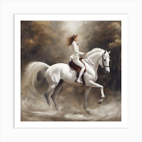 White Horse Art Print