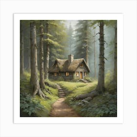 Cabin In The Woods Art Print