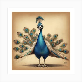 Peacock 50 Art Print