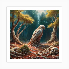 Eagle In The Woods Art Print