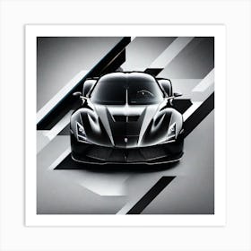 Black Sports Car 3 Art Print
