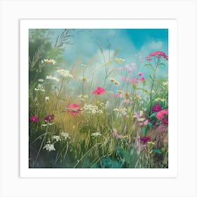 Celestial Blue in Summer Grass 1 Art Print