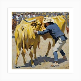 EL PICADOR VS LARGE BULL Art Print