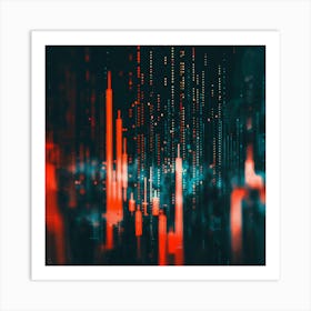 Abstract City Lights Art Print