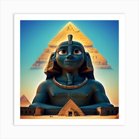 Egyptian Statue Art Print