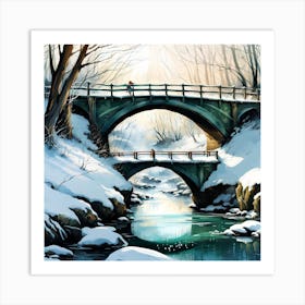 Bridge Over The River Art Print