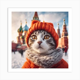 Cute Cat Takes A Selfie 12 Art Print