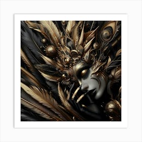 Black And Gold 5 Art Print