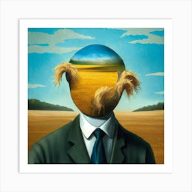 Man In A Field 1 Art Print