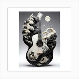 Yin and Yang in Guitar Harmony 3 Art Print