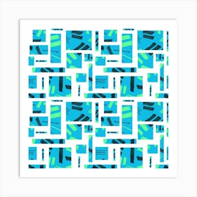 Blue Markings Art Print