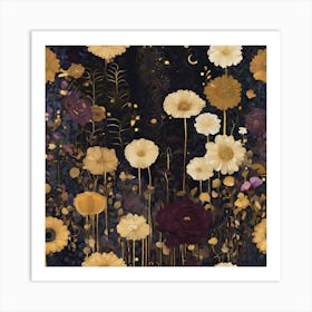 Flowers In The Night Art Print