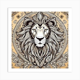 Lion Head 39 Art Print