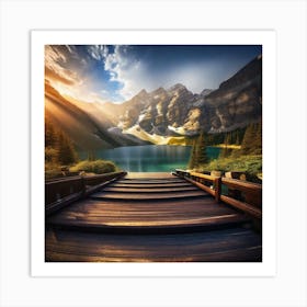 Sunrise Over Lake 9 Art Print