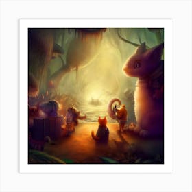 Creatures Of Fantasy Art Print