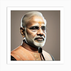 Narendra Modi AI image Art Print