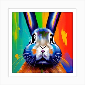 Rainbow Bunny Art Print