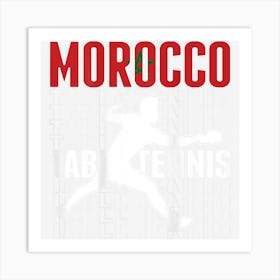 Morocco Table Tennis Fans Jersey Moroccan Flag Ping Pong 1 Art Print