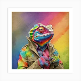 Rainbow Lizard 2 Art Print