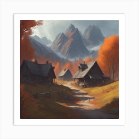 Autumn Village 36 Art Print