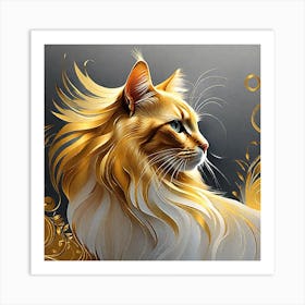 Golden Cat 20 Art Print