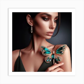 Emerald Butterfly 2 Art Print