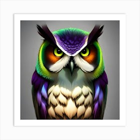 Colorful Owl 15 Art Print