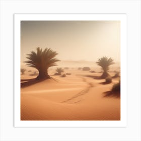 Sahara Countryside Peaceful Landscape Haze Ultra Detailed Film Photography Light Leaks Larry Bu (1) Art Print