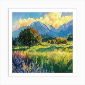 Sunset In The Mountains Art Print