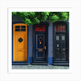 Colorful Doors Art Print