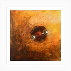 Pierced Nipple painting square acrylic body adult mature piercing hand painted erotic sexual Art Print
