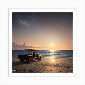 Sunset On The Beach 2 Art Print