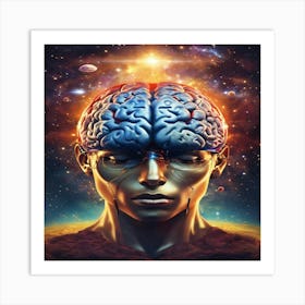 Brain In Space Art Print