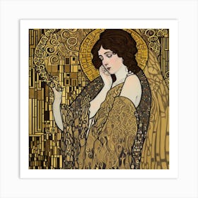 Lady In Gold Art Print