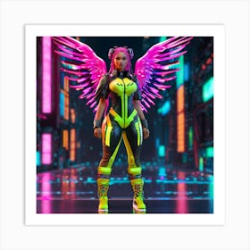 Neon Angel 8 Art Print